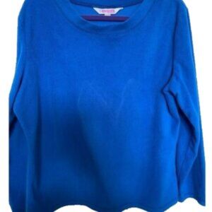 Womens b Sleepwear XL Blue Fleece Pajama Top Soft Pullover